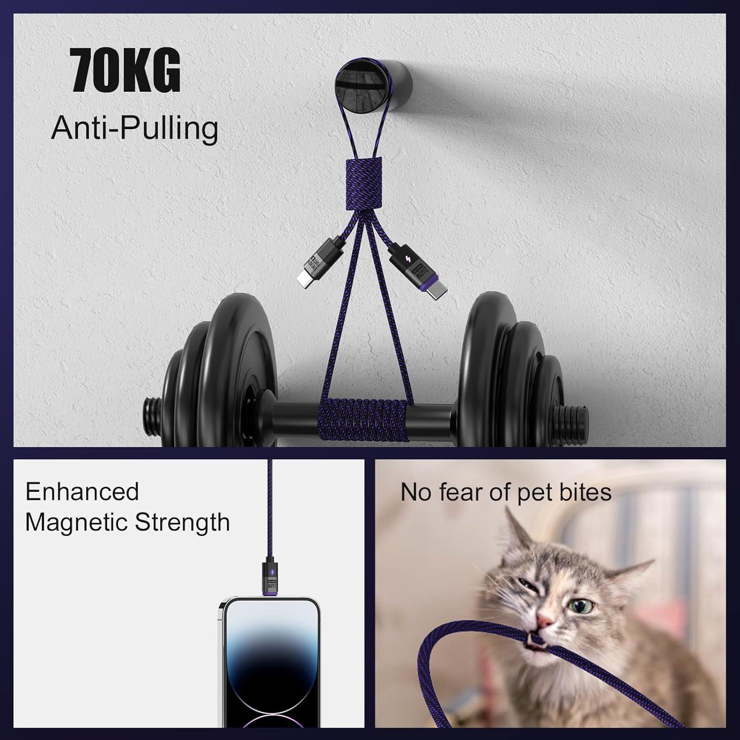 Cable de carga magnético USB C 240W BRIMFORD 0.5m