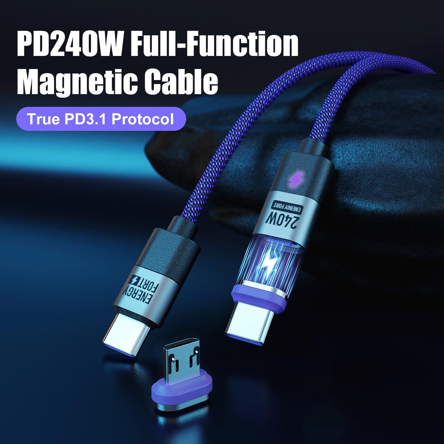 Cable de carga magnético USB C 240W BRIMFORD 0.5m