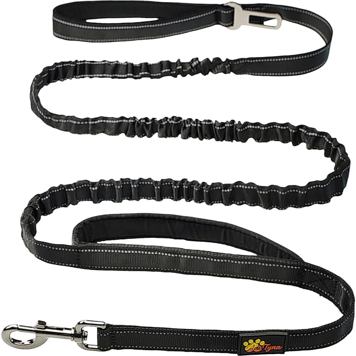 Correa Táctica Bungee para Perros Adityna 1.8m-2.3m Negra