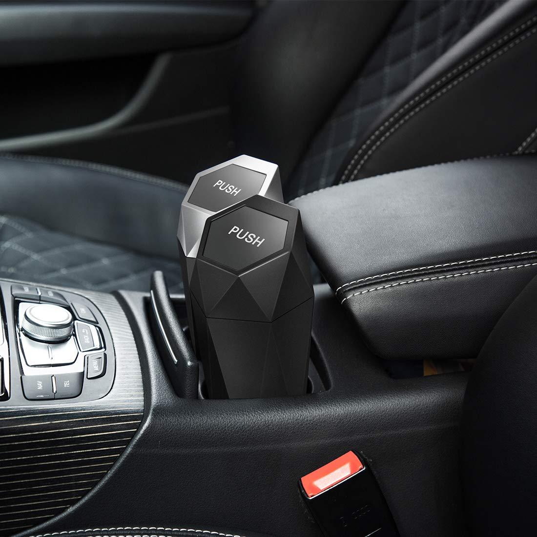 Basurero de Auto OUDEW con Tapa - Paquete de 2, 19.8x7.6cm