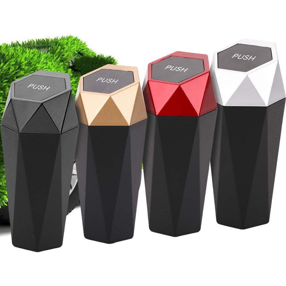 Basurero de Auto OUDEW con Tapa - Paquete de 2, 19.8x7.6cm