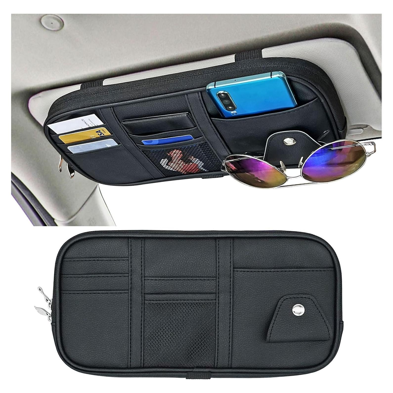 Organizador de Visera de Coche Da por Negro 30x15.5 cm