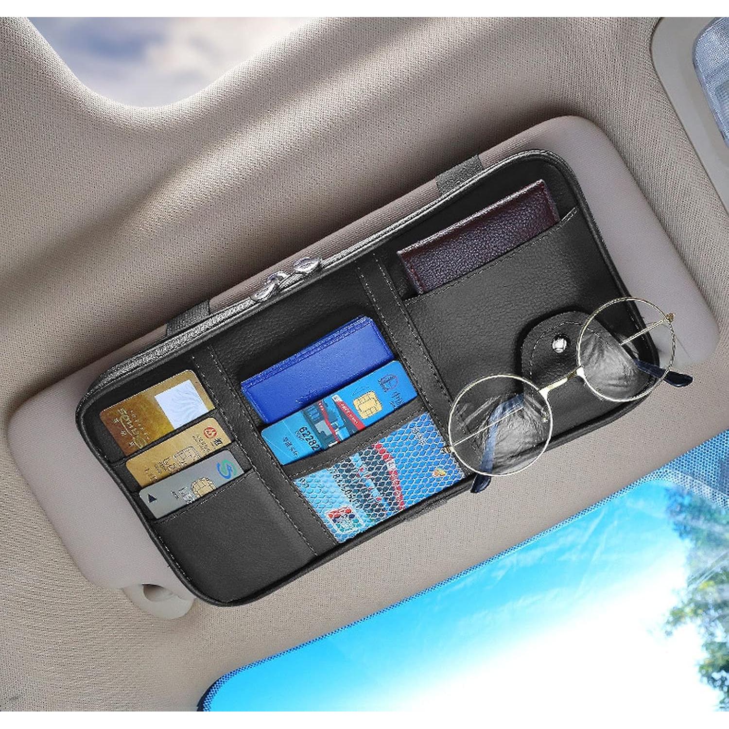 Organizador de Visera de Coche Da por Negro 30x15.5 cm