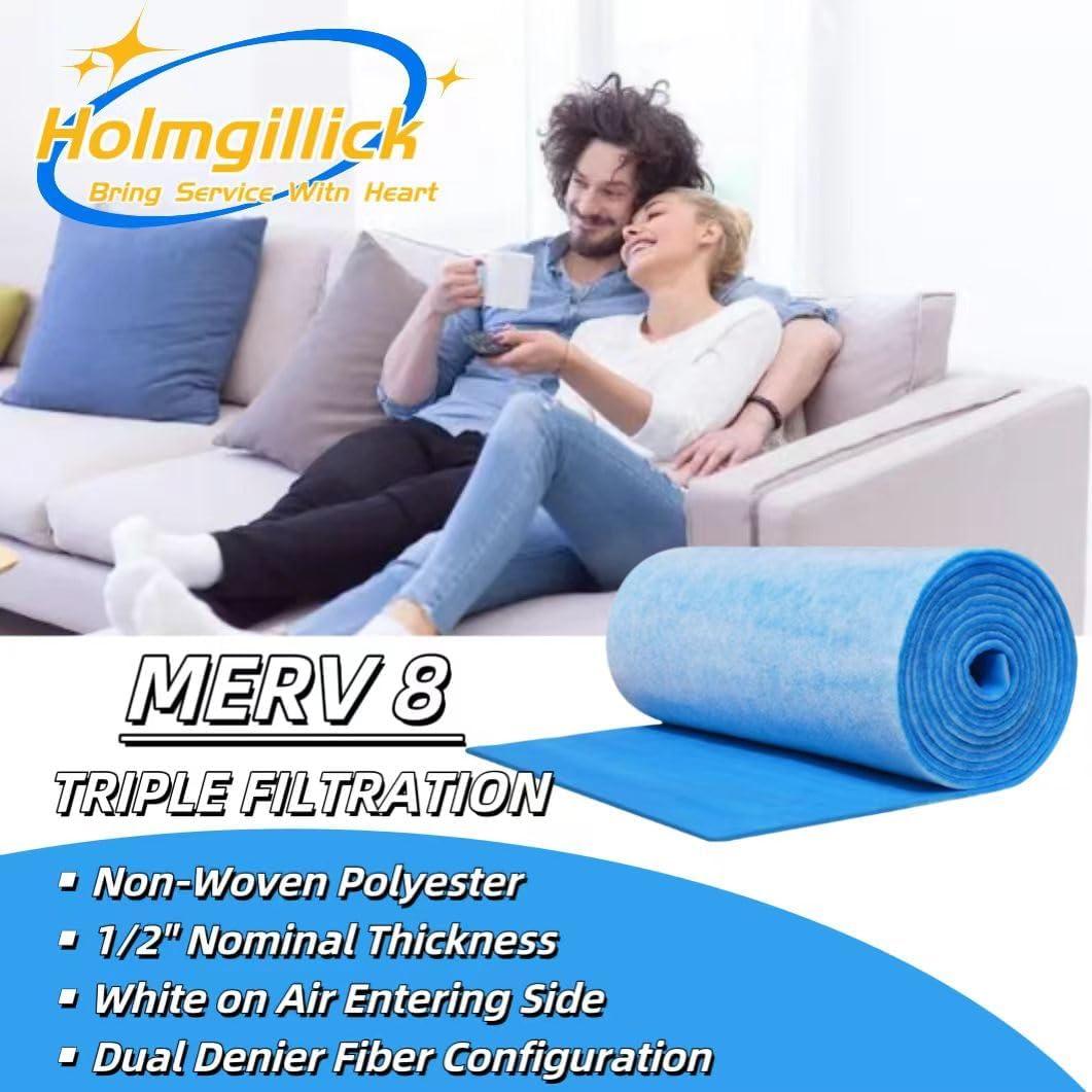 Filtro de Aire MERV 8 Holmgillick 30.48x228.6 cm Triple Filtración