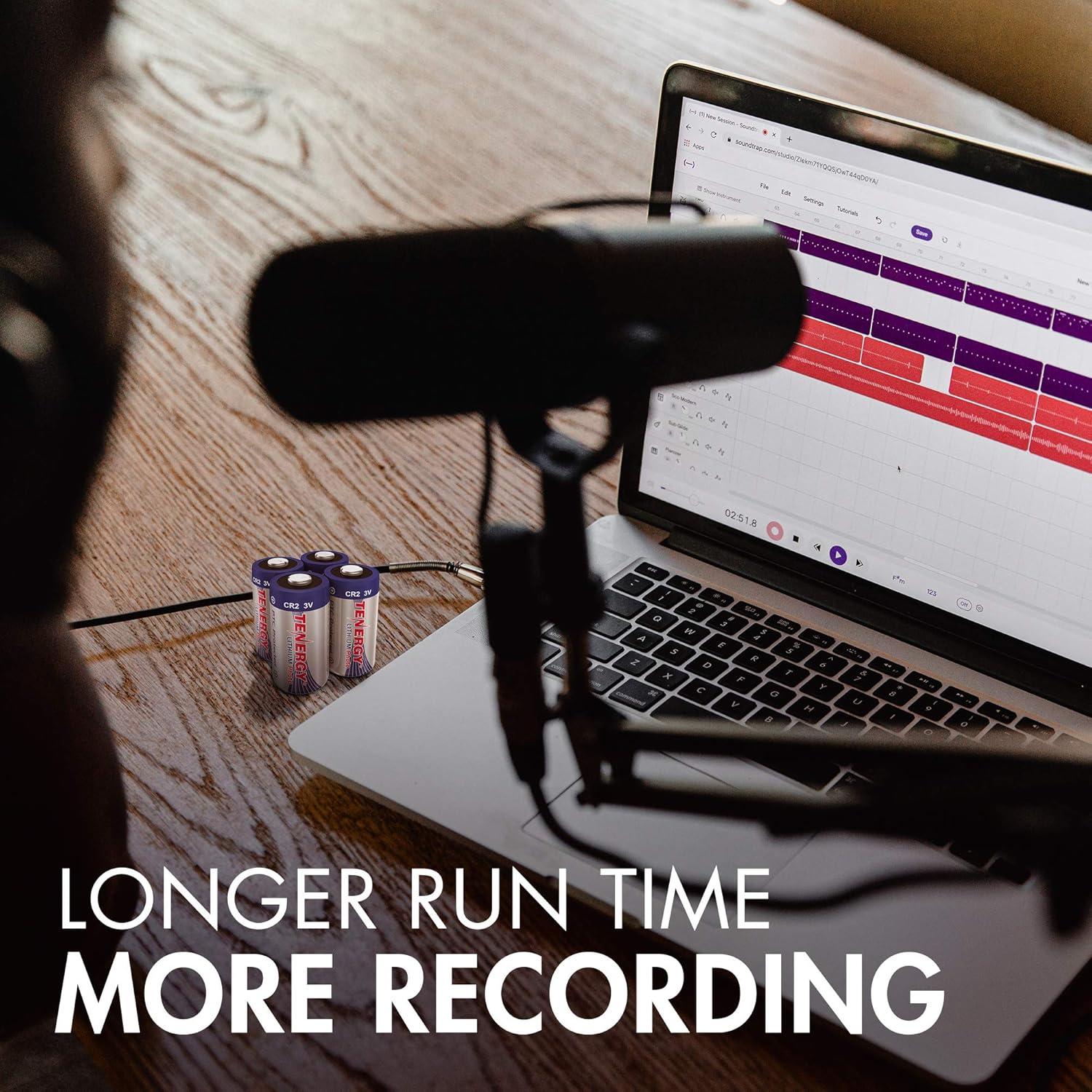 Batería de Litio CR2 3V Tenergy No Recargable Paquete de 10