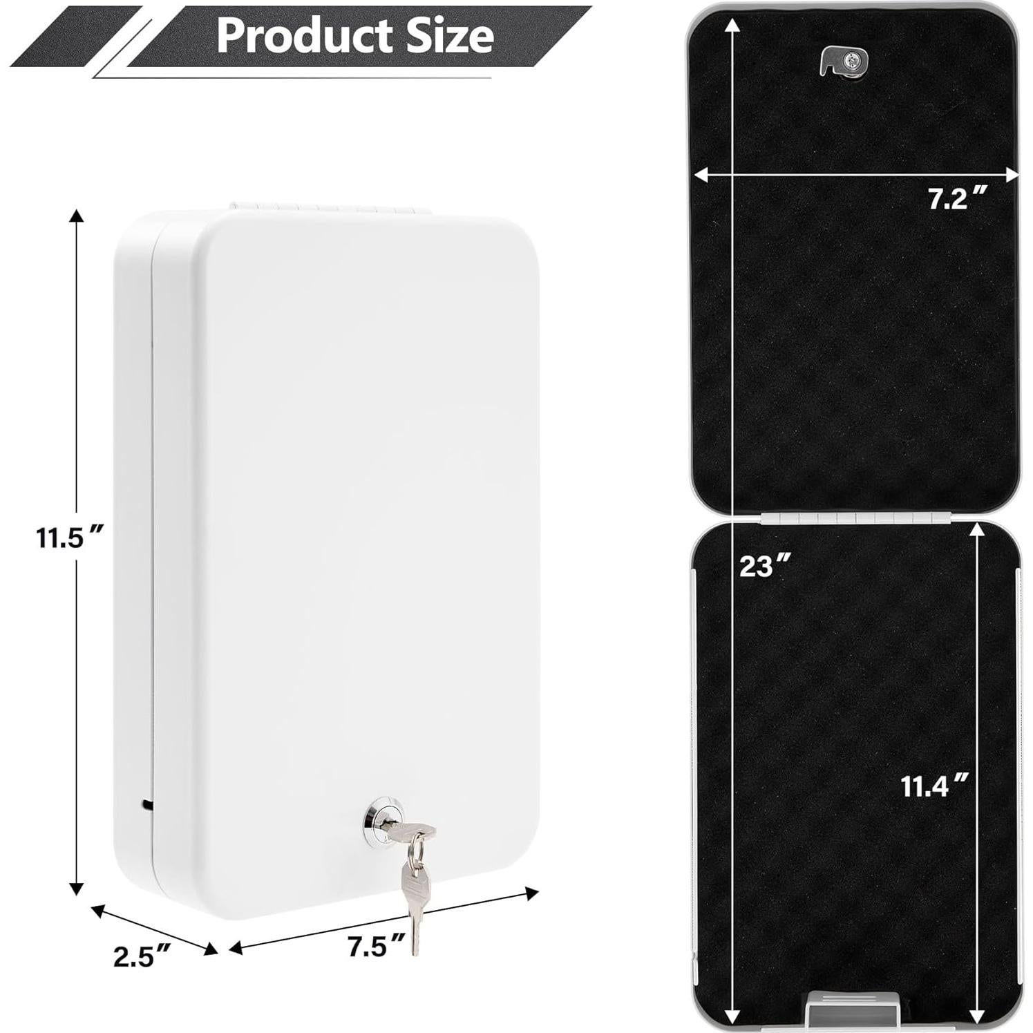 Caja Fuerte Portátil Sgorlds para Pistola con Llave 29.2x19.1cm