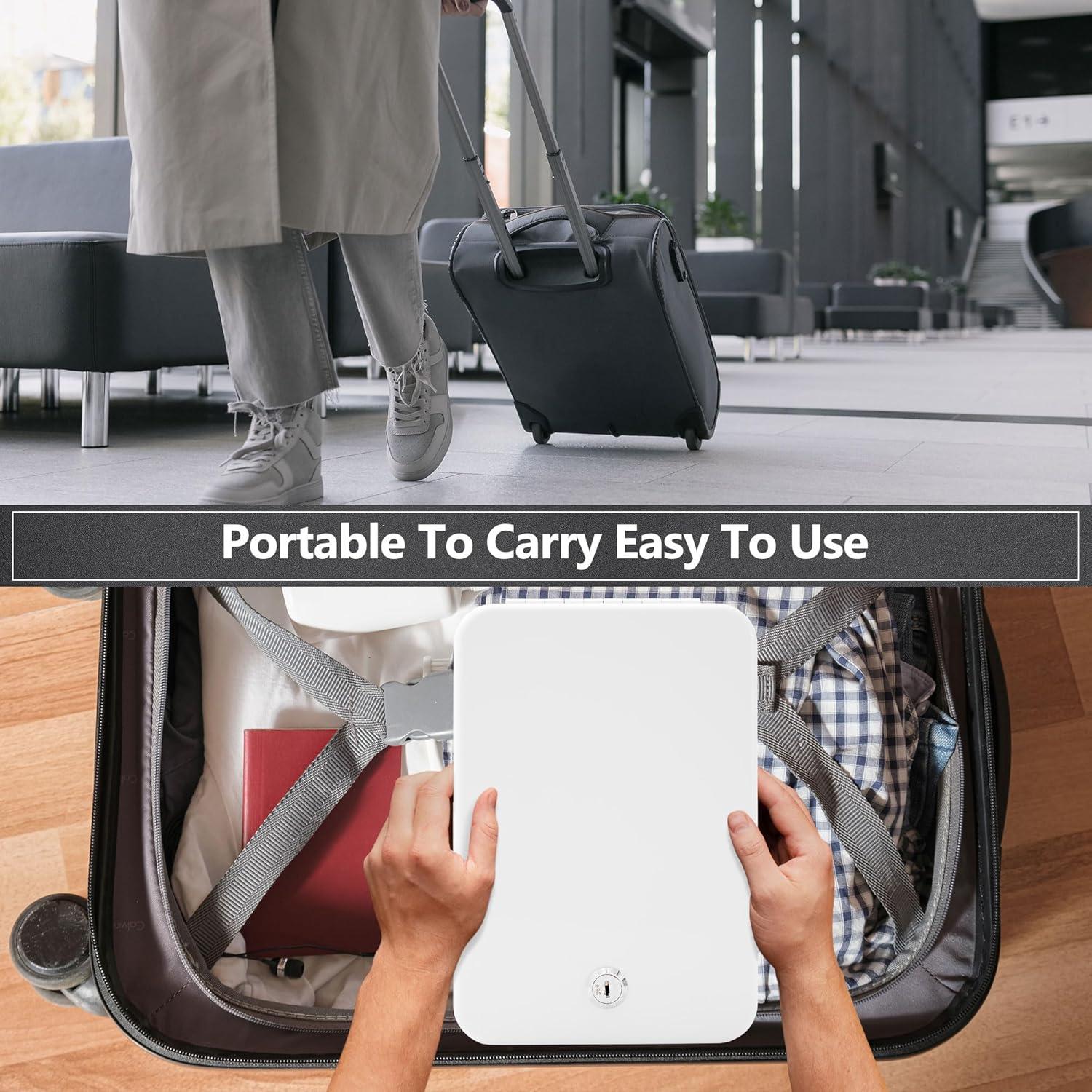 Caja Fuerte Portátil Sgorlds para Pistola con Llave 29.2x19.1cm