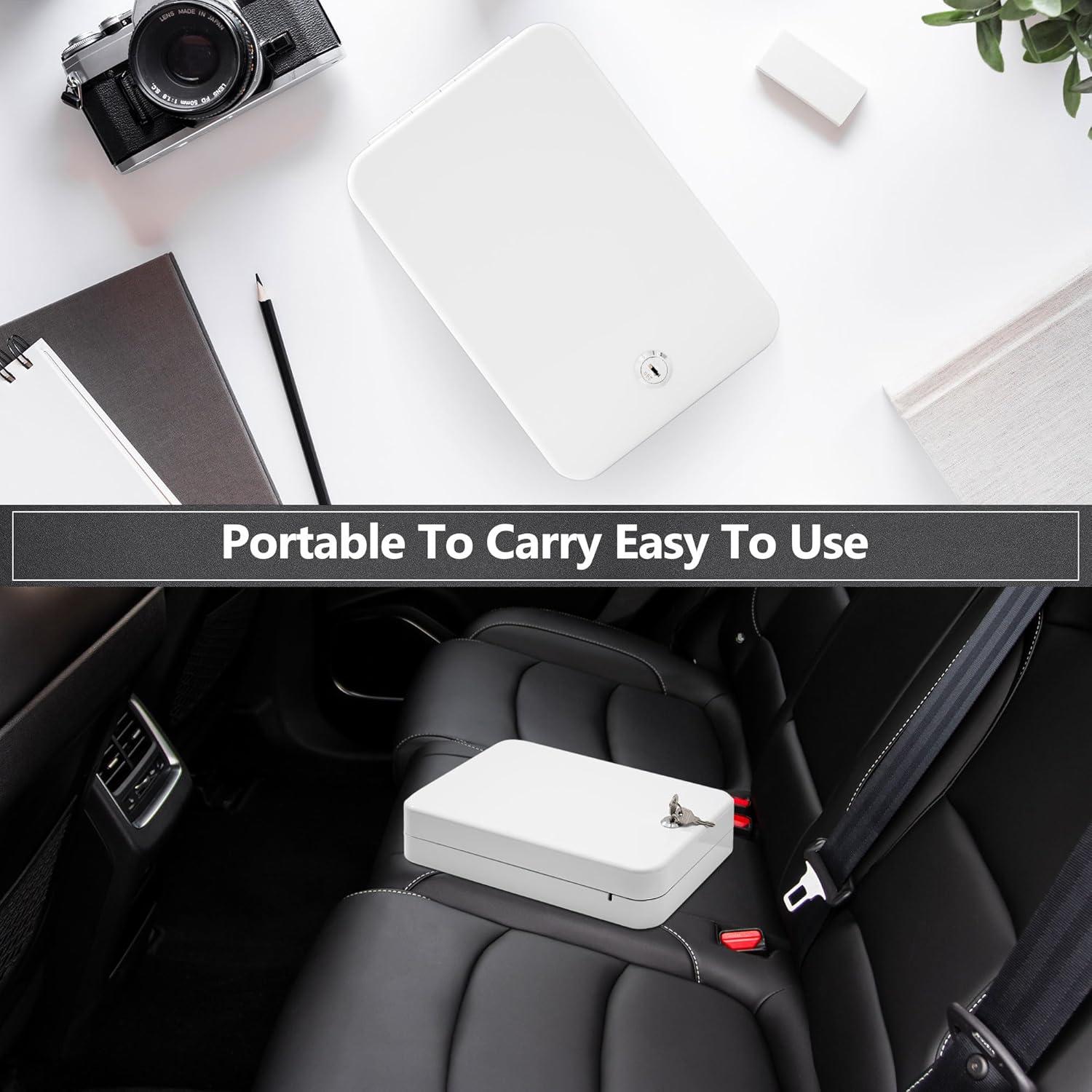 Caja Fuerte Portátil Sgorlds para Pistola con Llave 29.2x19.1cm