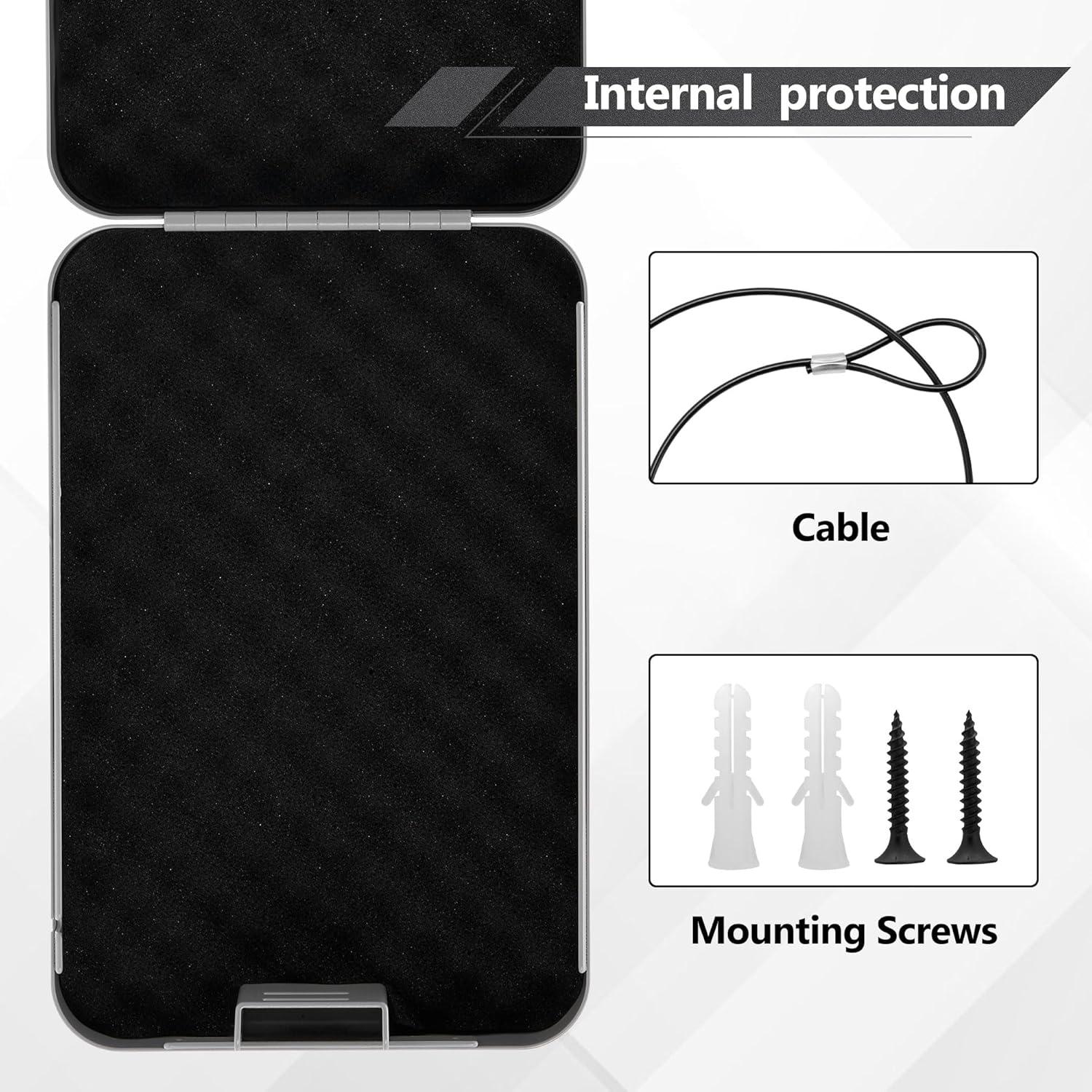 Caja Fuerte Portátil Sgorlds para Pistola con Llave 29.2x19.1cm Gris