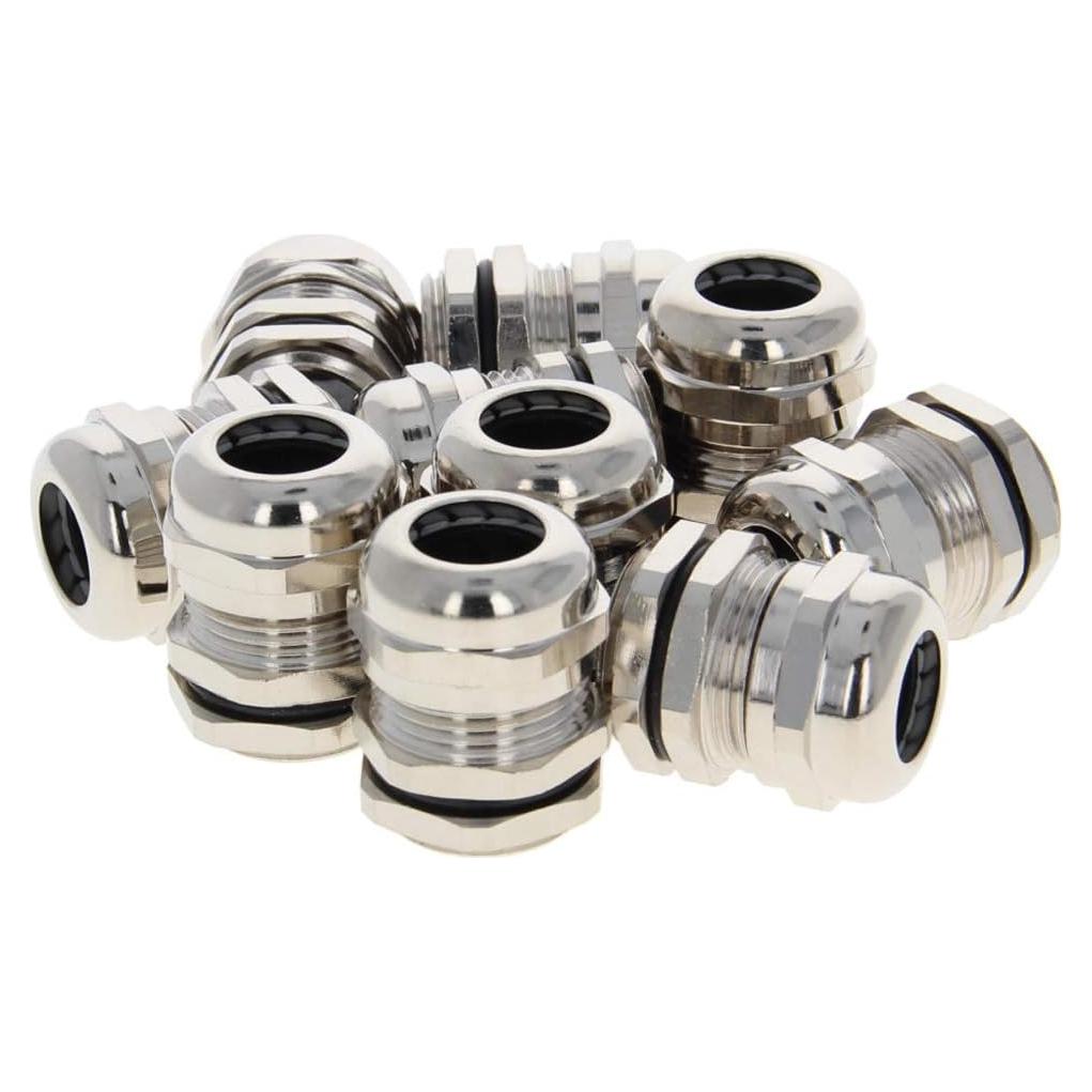 Conectores de Cable M20 Fielect 10 Pcs Metal A Prueba de Agua