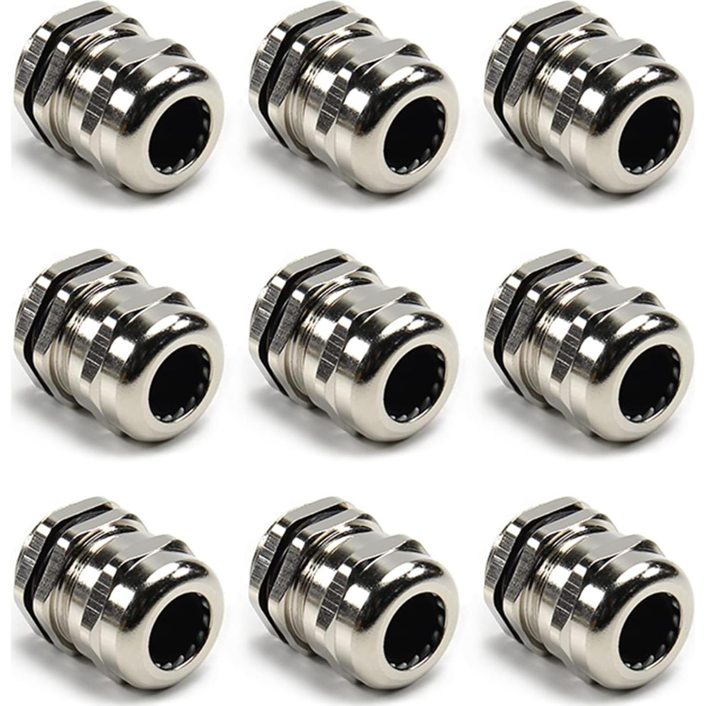 Conectores de Cable M20 Fielect 10 Pcs Metal A Prueba de Agua