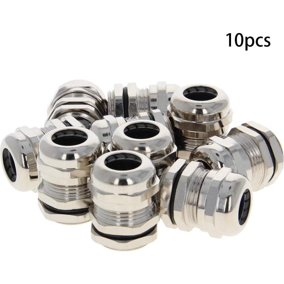 Conectores de Cable M20 Fielect 10 Pcs Metal A Prueba de Agua