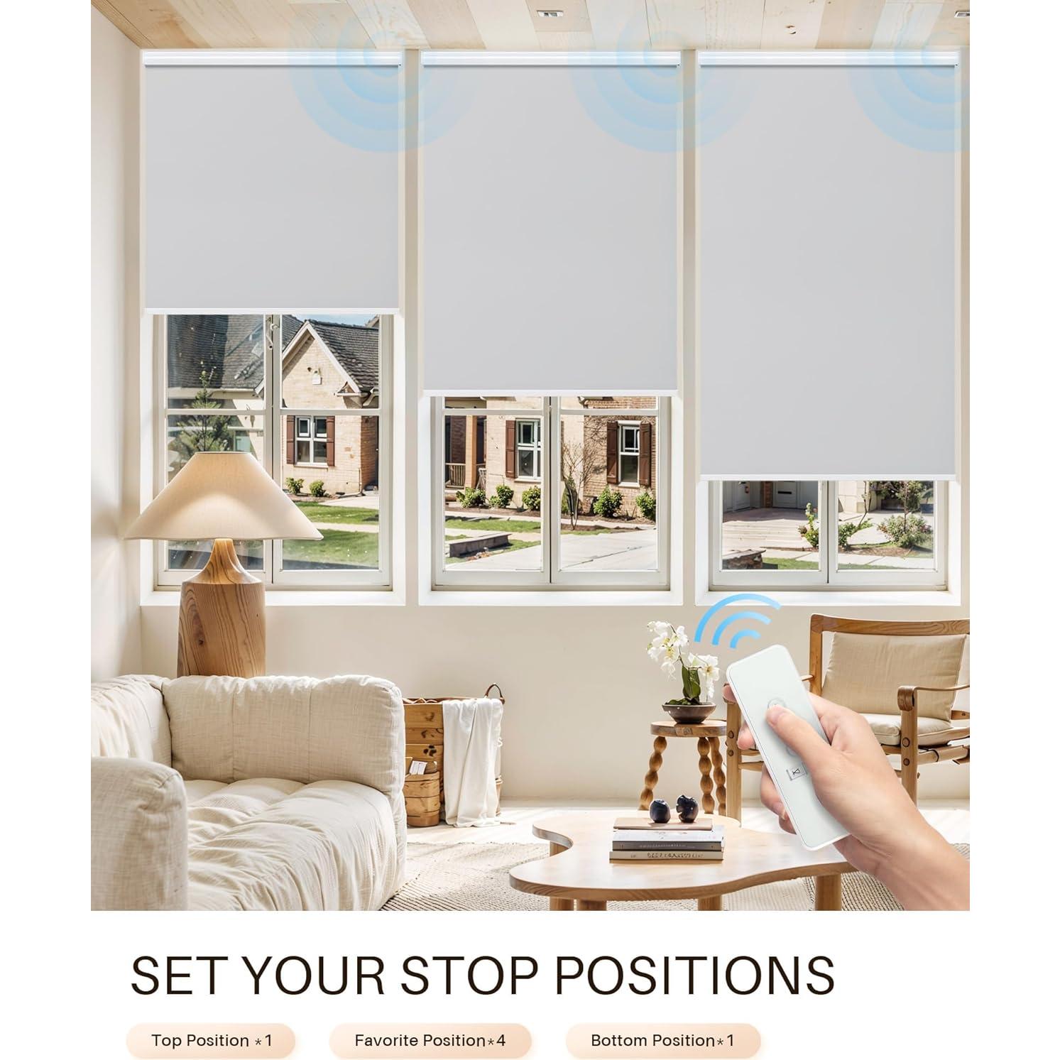 Persianas Enrollables Motorizadas JaeJaes 61x183 cm Gris