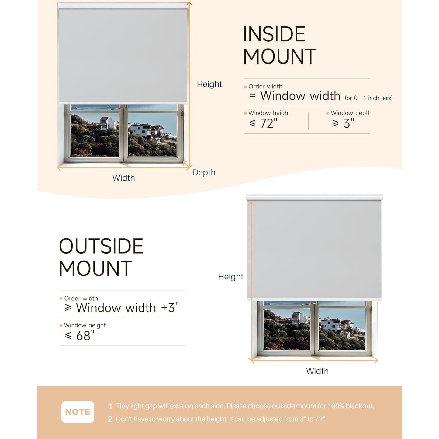 Persianas Enrollables Motorizadas JaeJaes 61x183 cm Gris