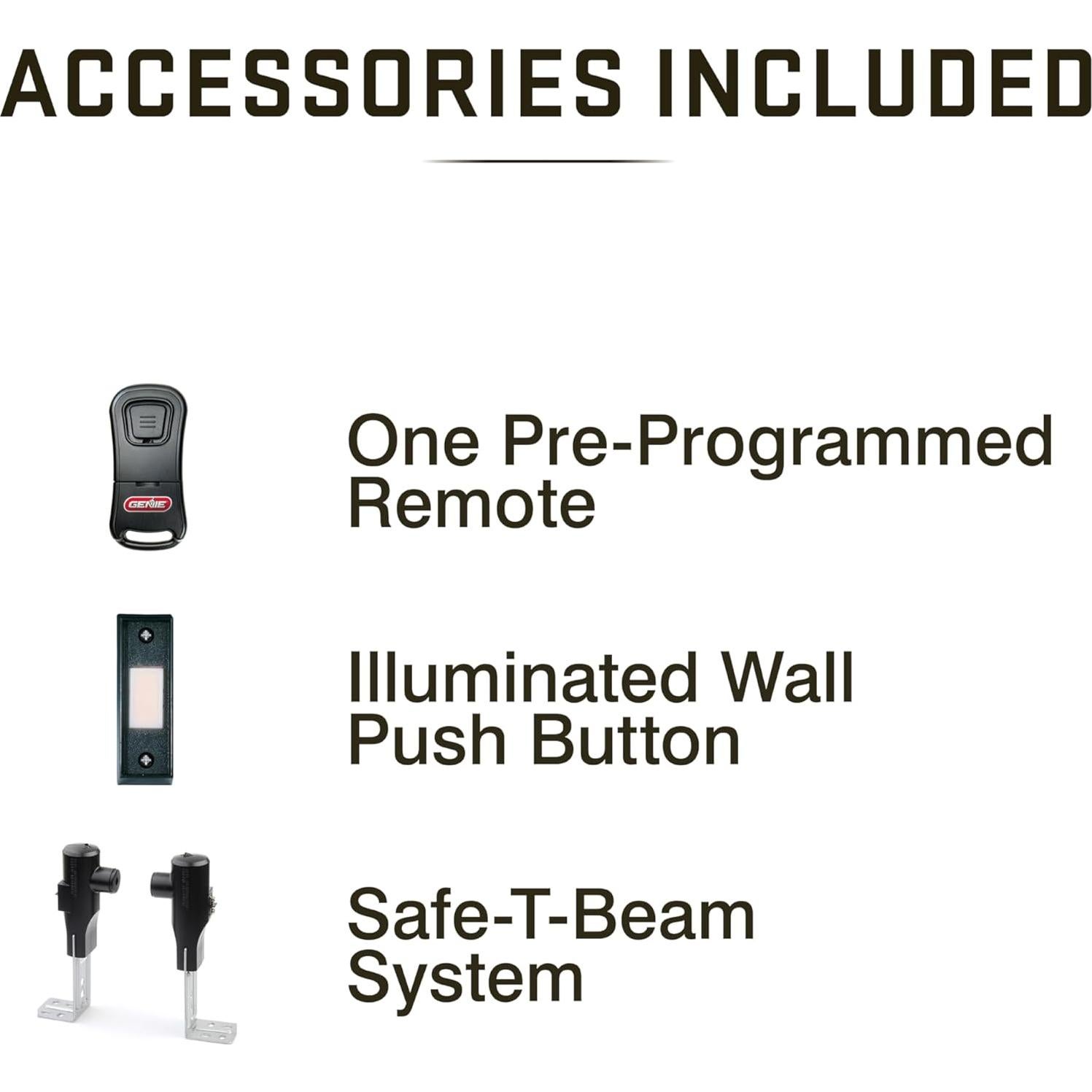 Apertura de Puerta de Garaje Genie Chain Drive 500 - 0.5 HP