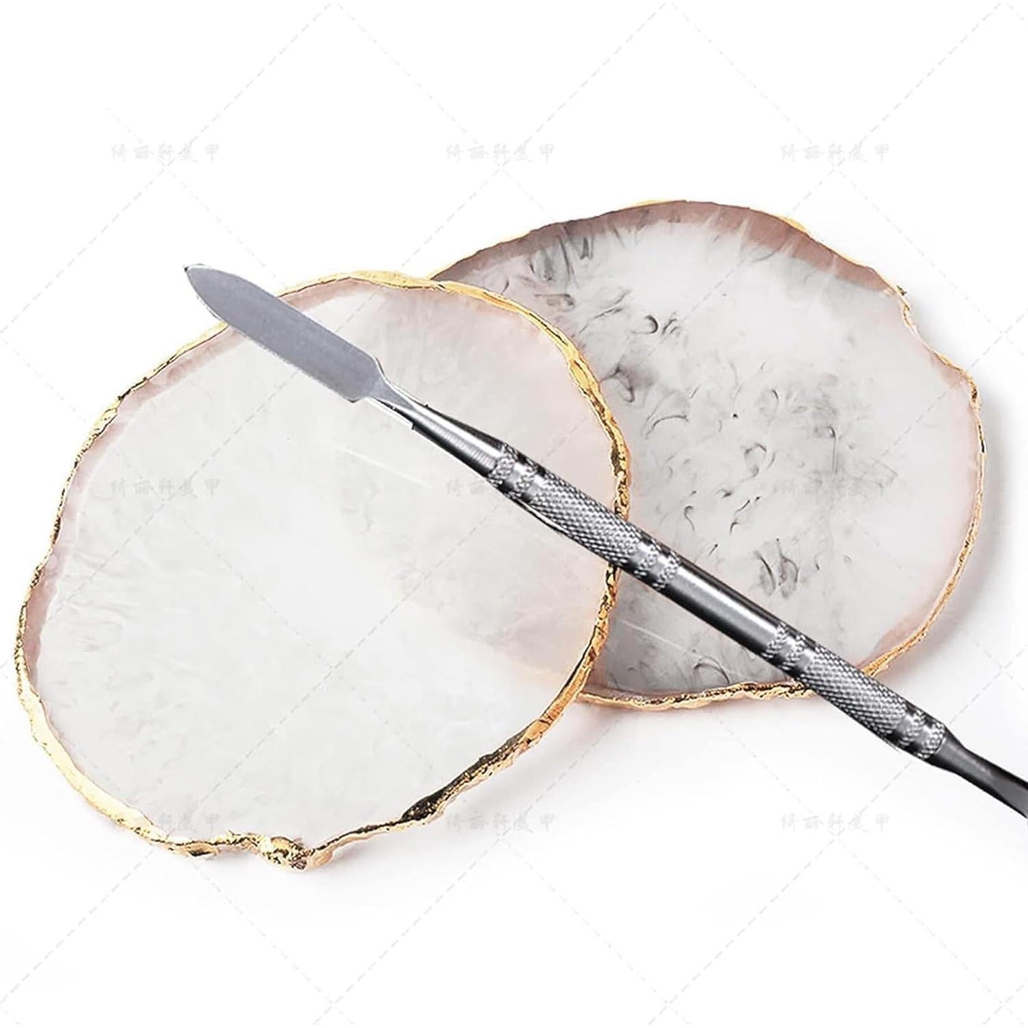 Paleta de Resina para Uñas Beautifultracy - 2 Pcs Gris y Azul