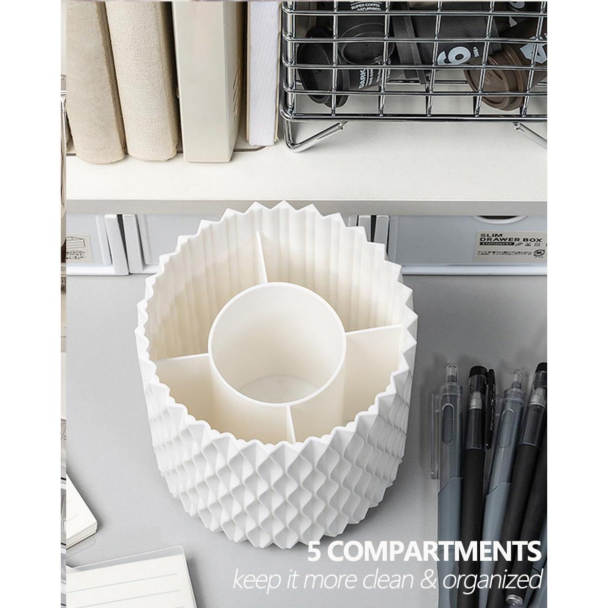 Soporte giratorio para bolígrafos Lebenrich azul 5 ranuras