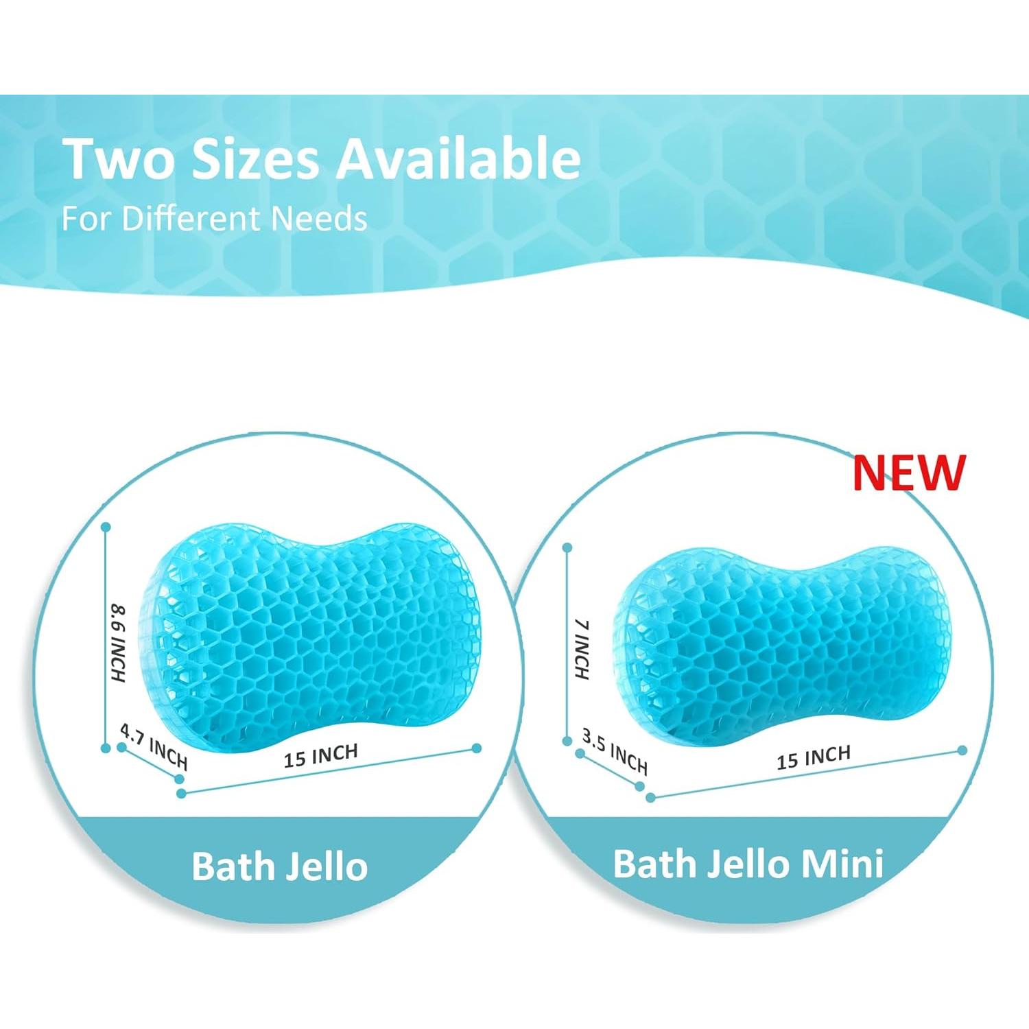 Almohada Lumbar de Gel Sunlit Aqua para Baño 38.1x21.8cm