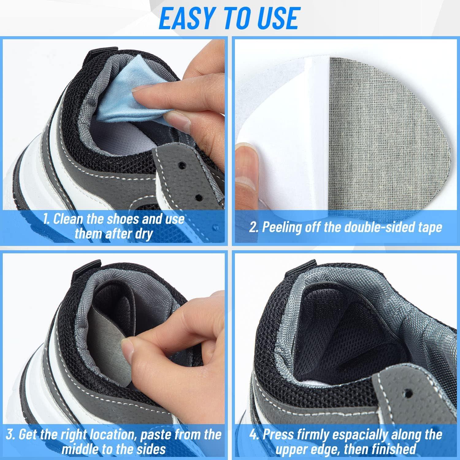 Almohadillas de Talón Autoadhesivas Negras ZHBDMGK - 12 Piezas