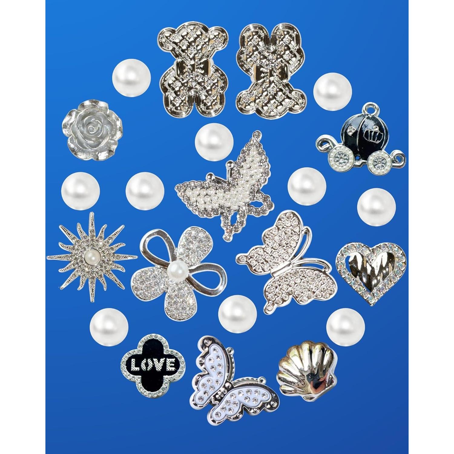 Encantadores de Zapatos de Perlas para Mujeres y Niñas - 13 Piezas