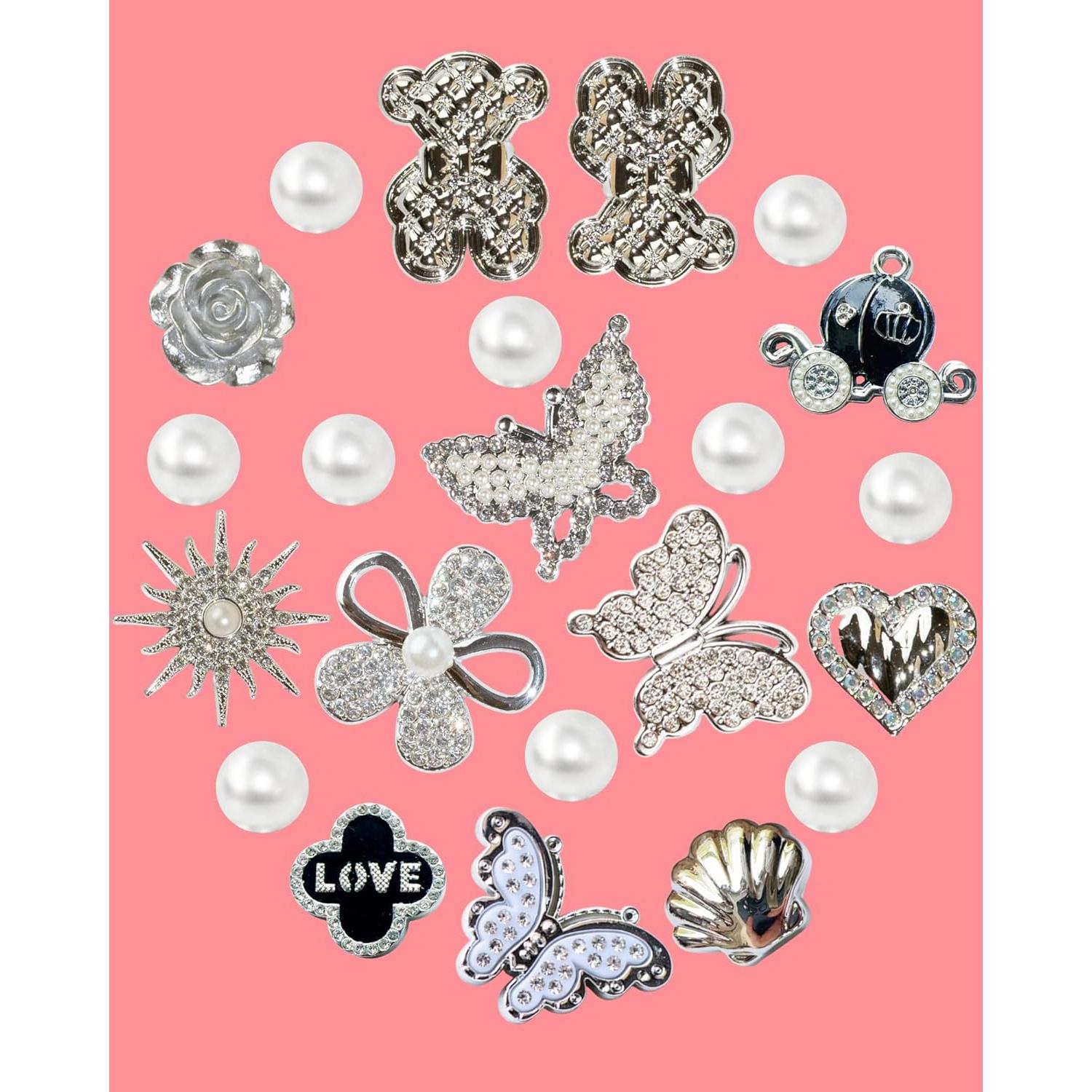 Encantadores de Zapatos de Perlas para Mujeres y Niñas - 13 Piezas