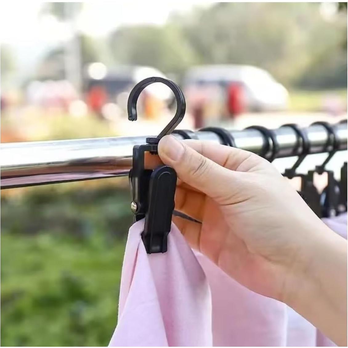 Paquete de 10 Pinzas para Ropa Genérico - 10.9 cm, Negro