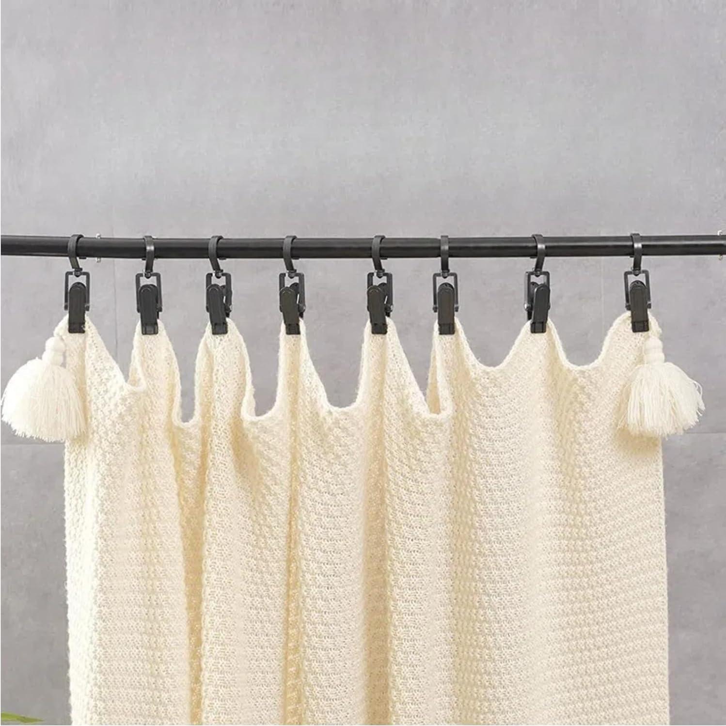 Paquete de 10 Pinzas para Ropa Genérico - 10.9 cm, Negro