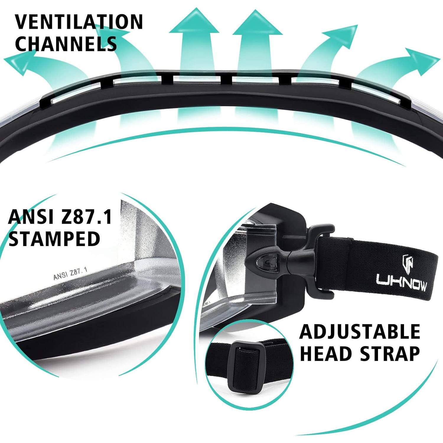 Gafas de Seguridad UKNOW Lente Clara Antiempañante