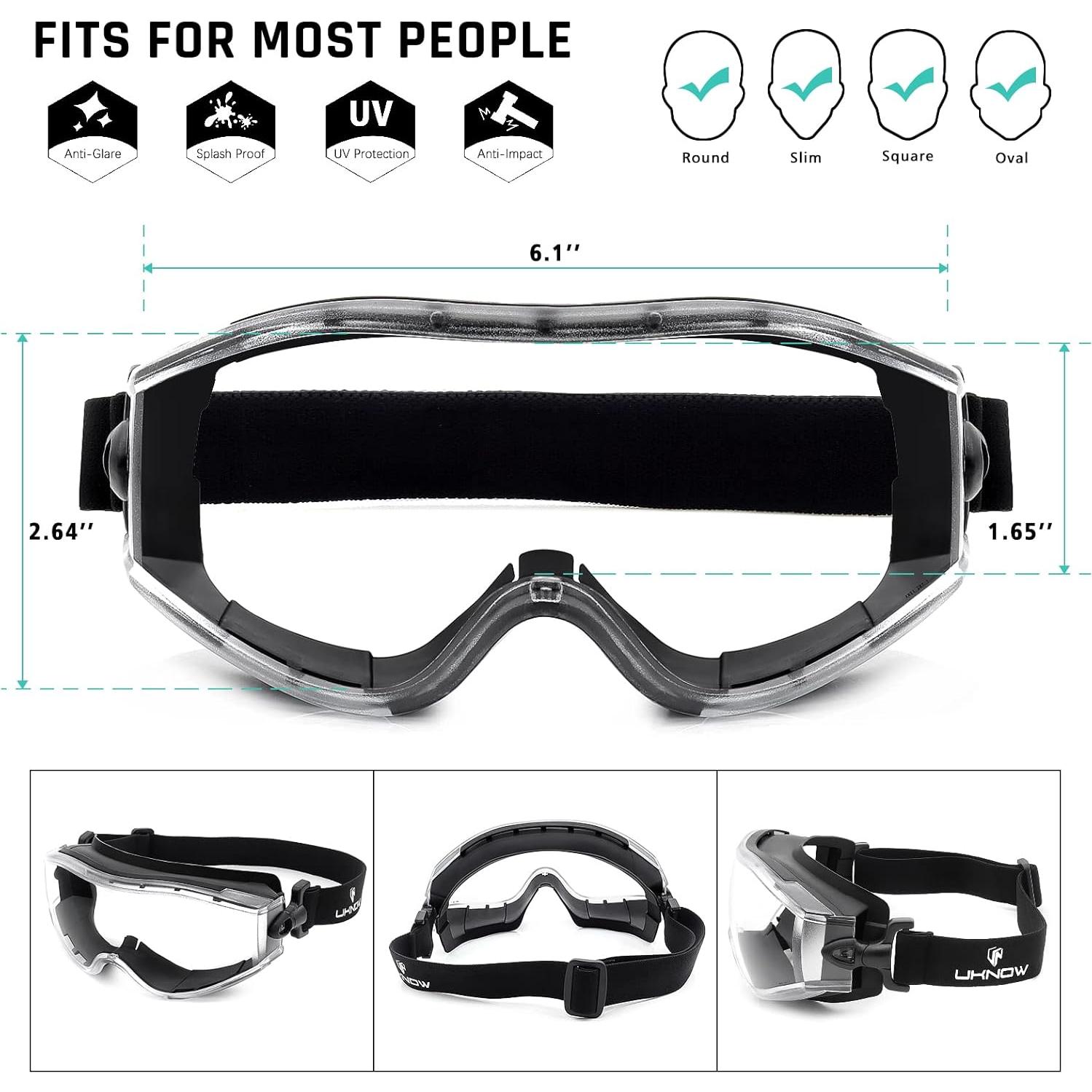 Gafas de Seguridad UKNOW Lente Clara Antiempañante