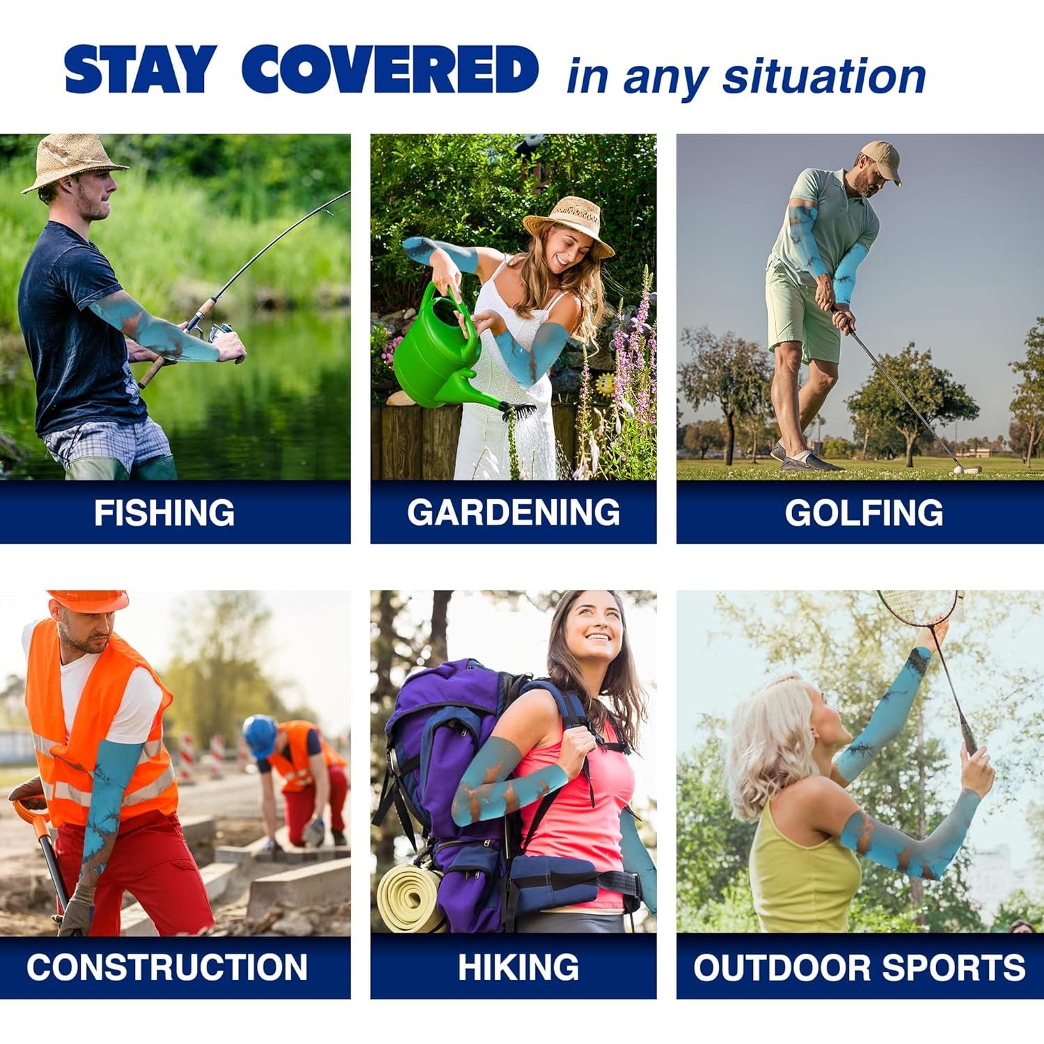 Mangas para brazos ARMORAY UV para hombres y mujeres - Protección solar