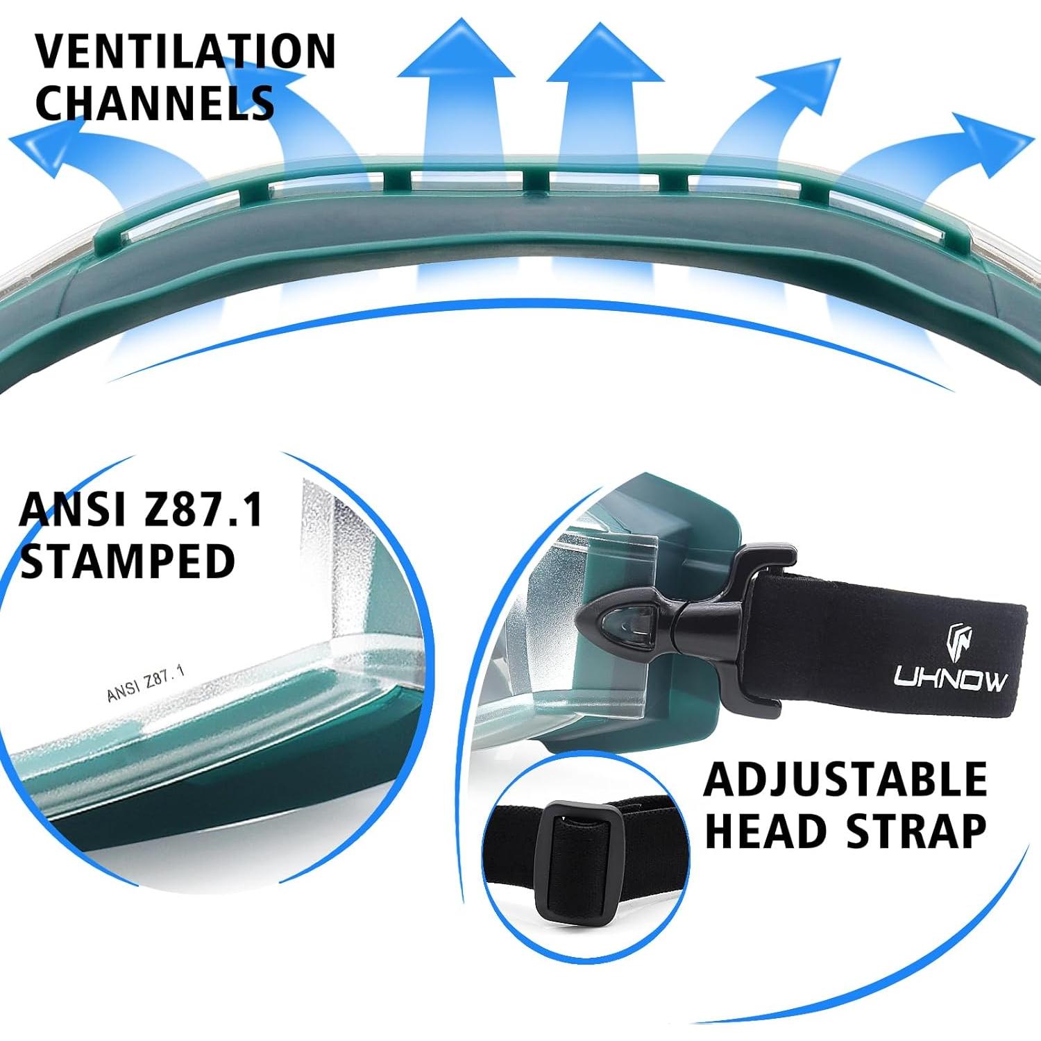 Gafas de Seguridad UKNOW Lente Clara Antiempañante