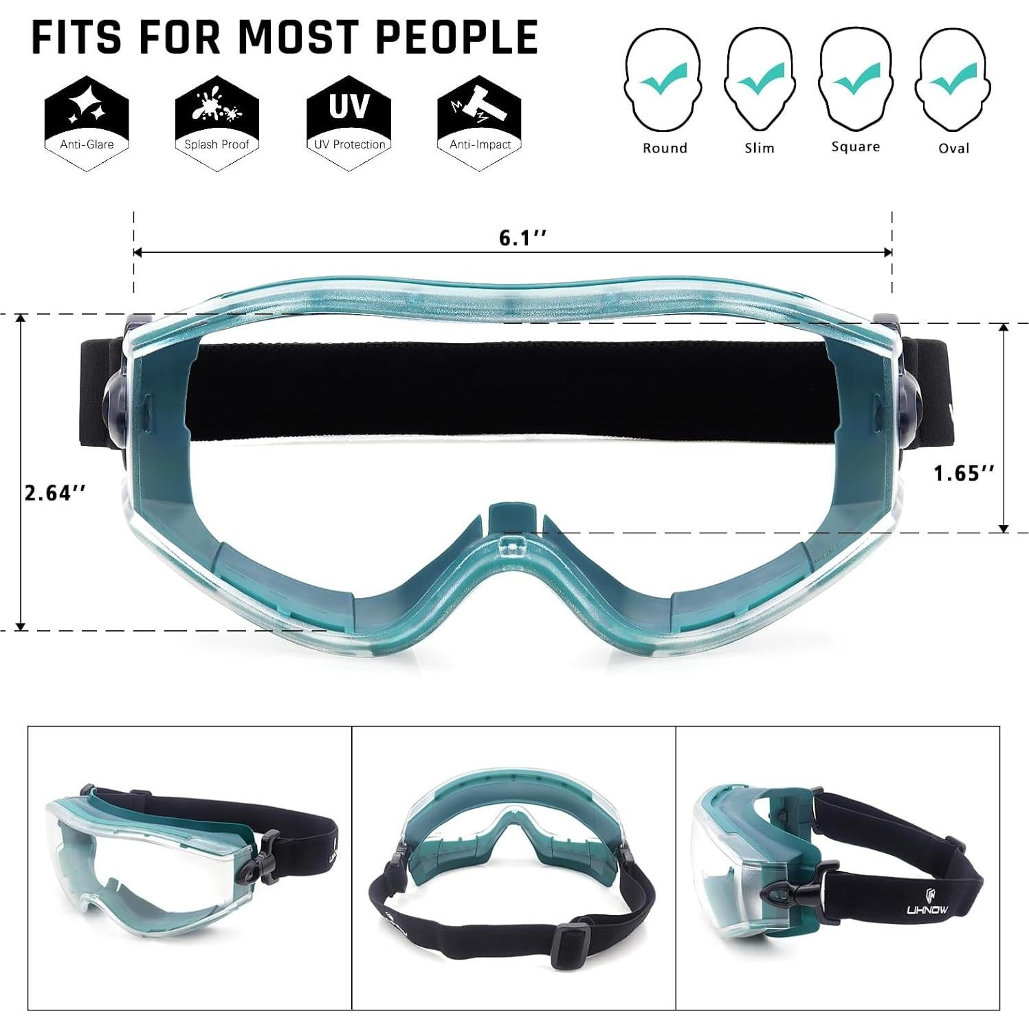 Gafas de Seguridad UKNOW Lente Clara Antiempañante