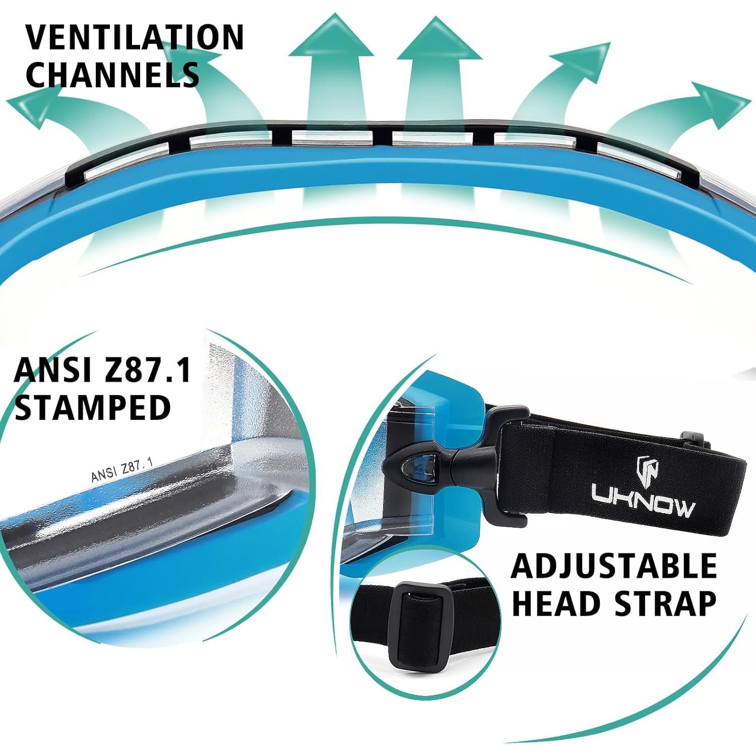 Gafas de Seguridad UKNOW Lente Clara Antiempañante