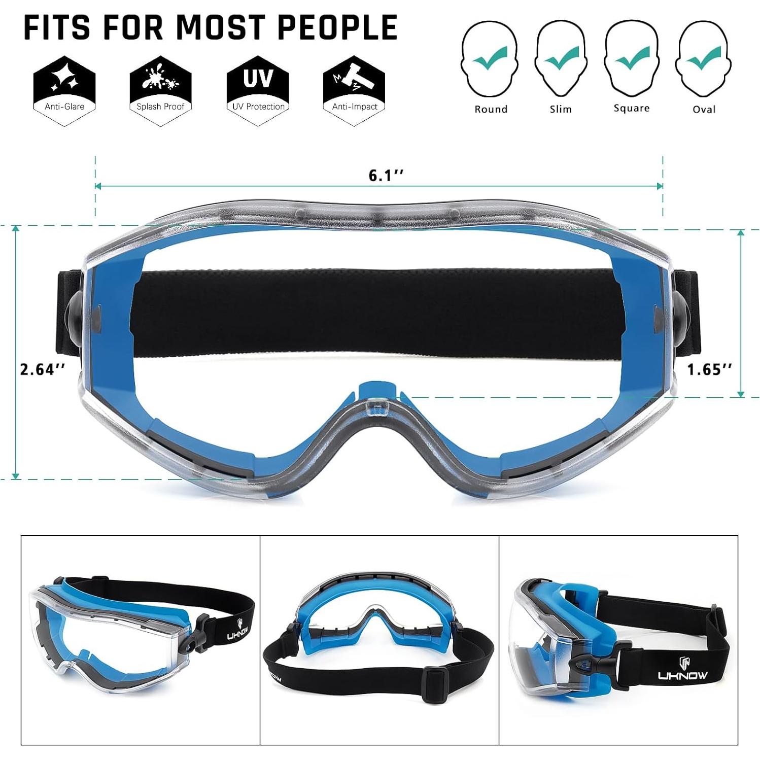 Gafas de Seguridad UKNOW Lente Clara Antiempañante