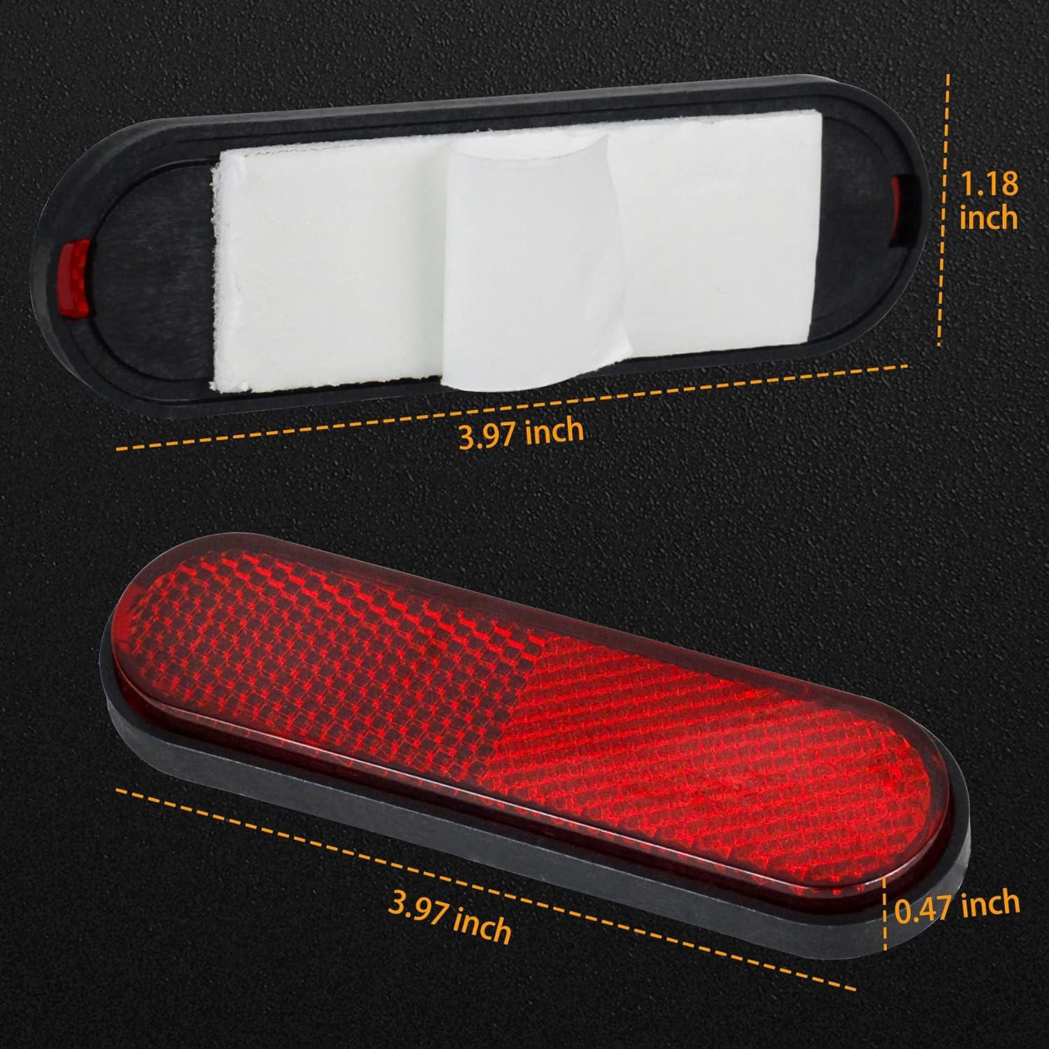 Reflectores Rojos de Seguridad NTHREEAUTO para Motocicleta
