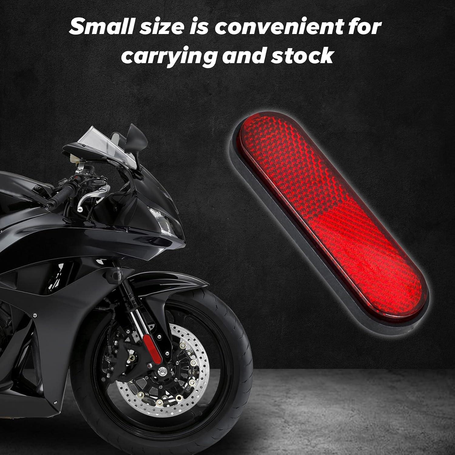 Reflectores Rojos de Seguridad NTHREEAUTO para Motocicleta