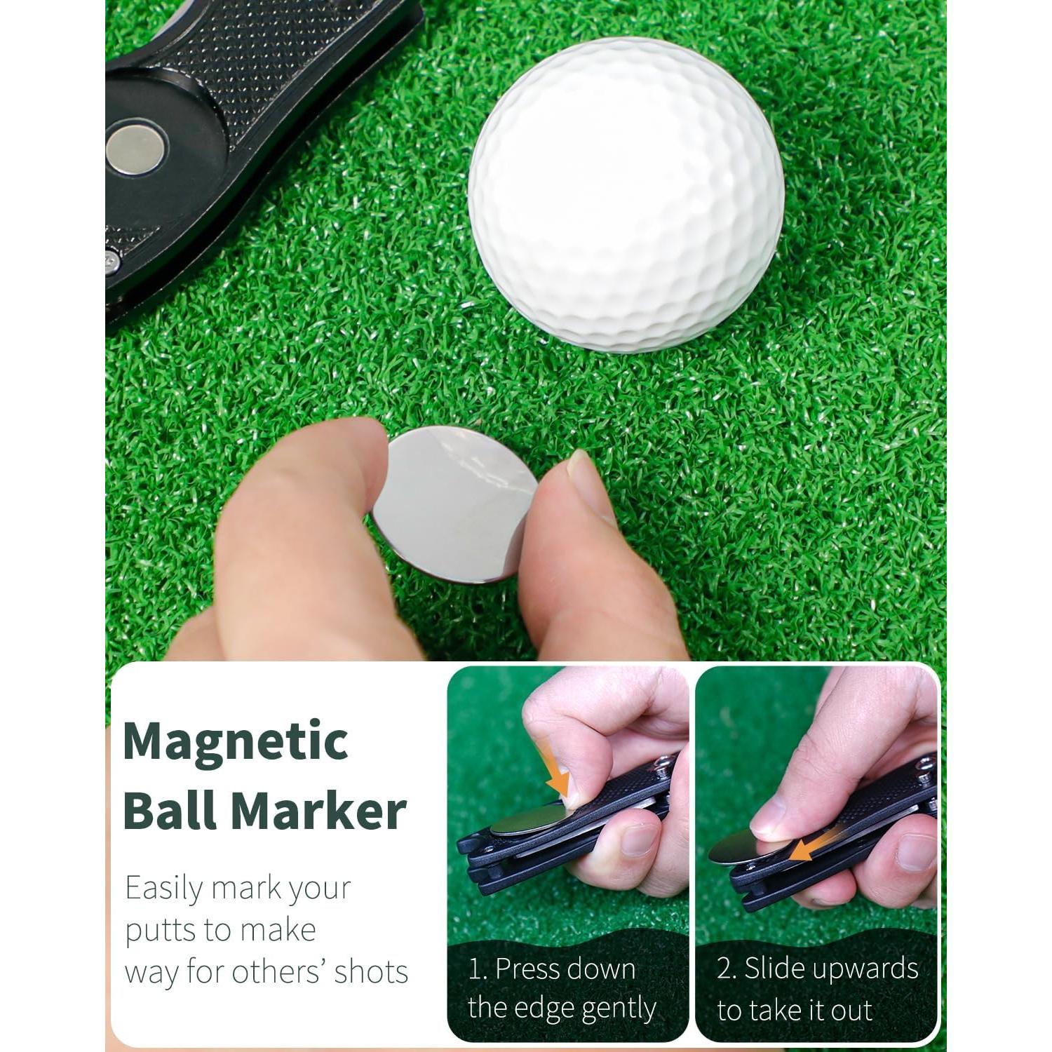 Herramienta de Reparación de Divots GreenHaven Plegable con Marcador