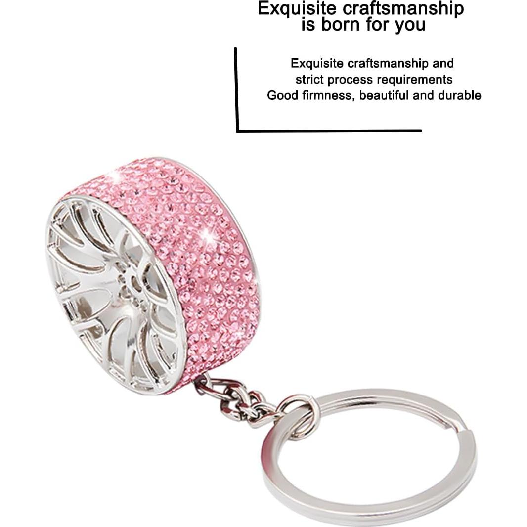 Llavero de Rueda de Neumático Bittwee Rosa Brillante