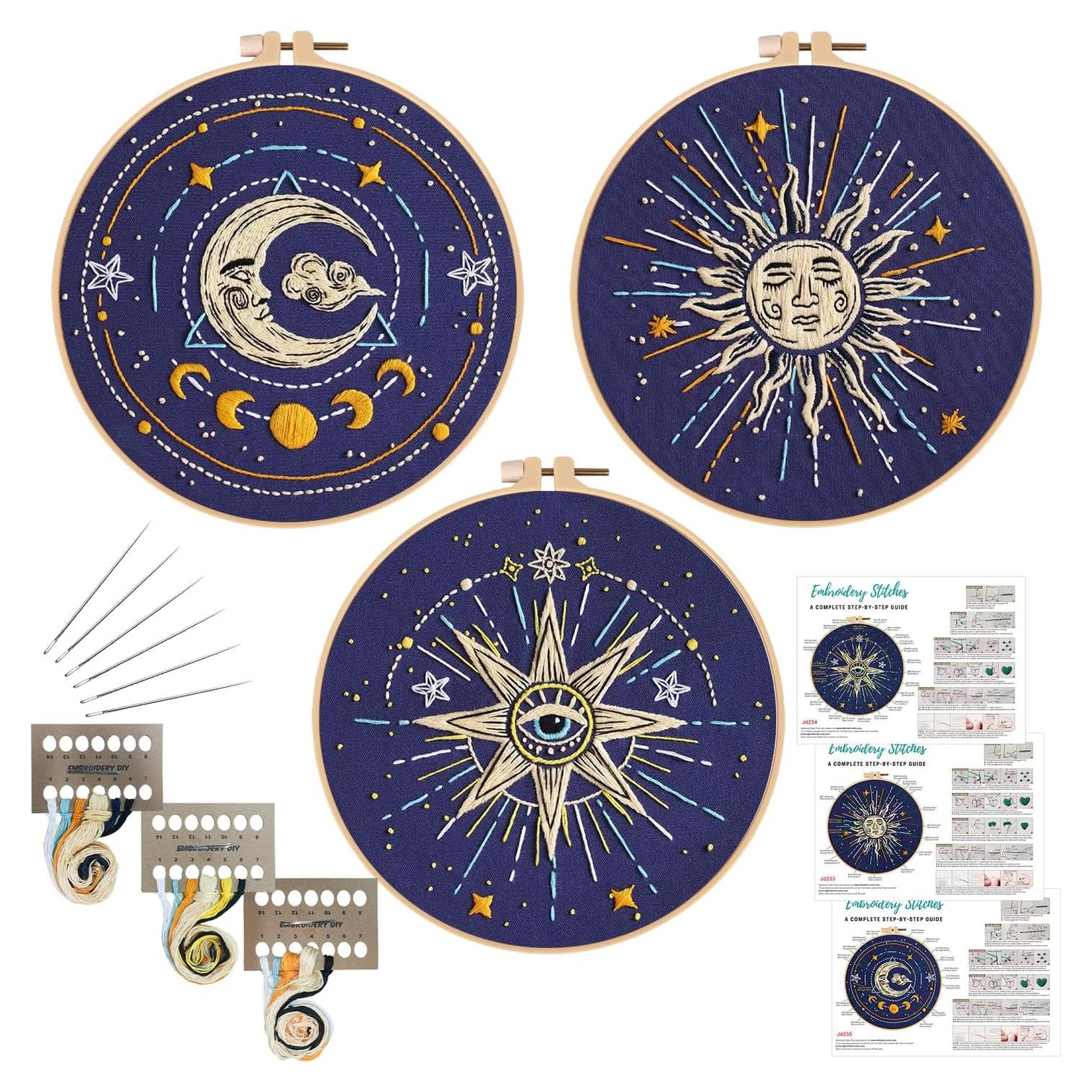 Kit de Bordado de Tarot Louise Maelys - 3 Patrones para Principiantes