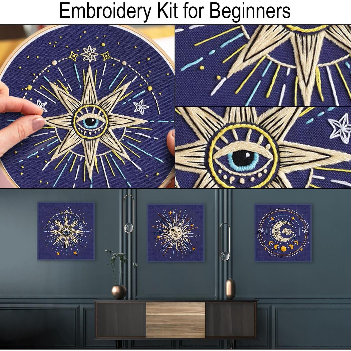 Kit de Bordado de Tarot Louise Maelys - 3 Patrones para Principiantes