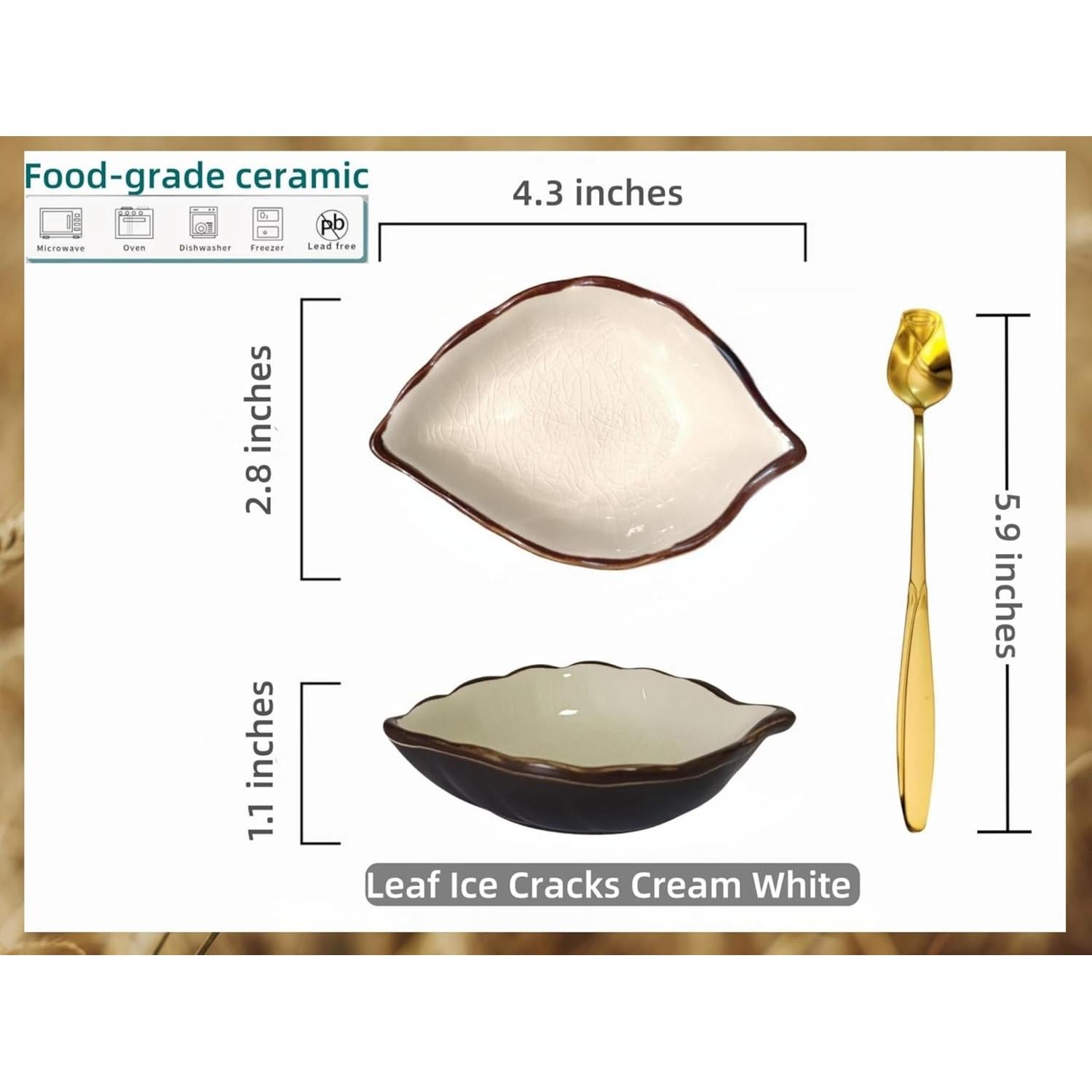 Juego de Cuchara de Café y Reposaplatos Cerámico TOPYOKK