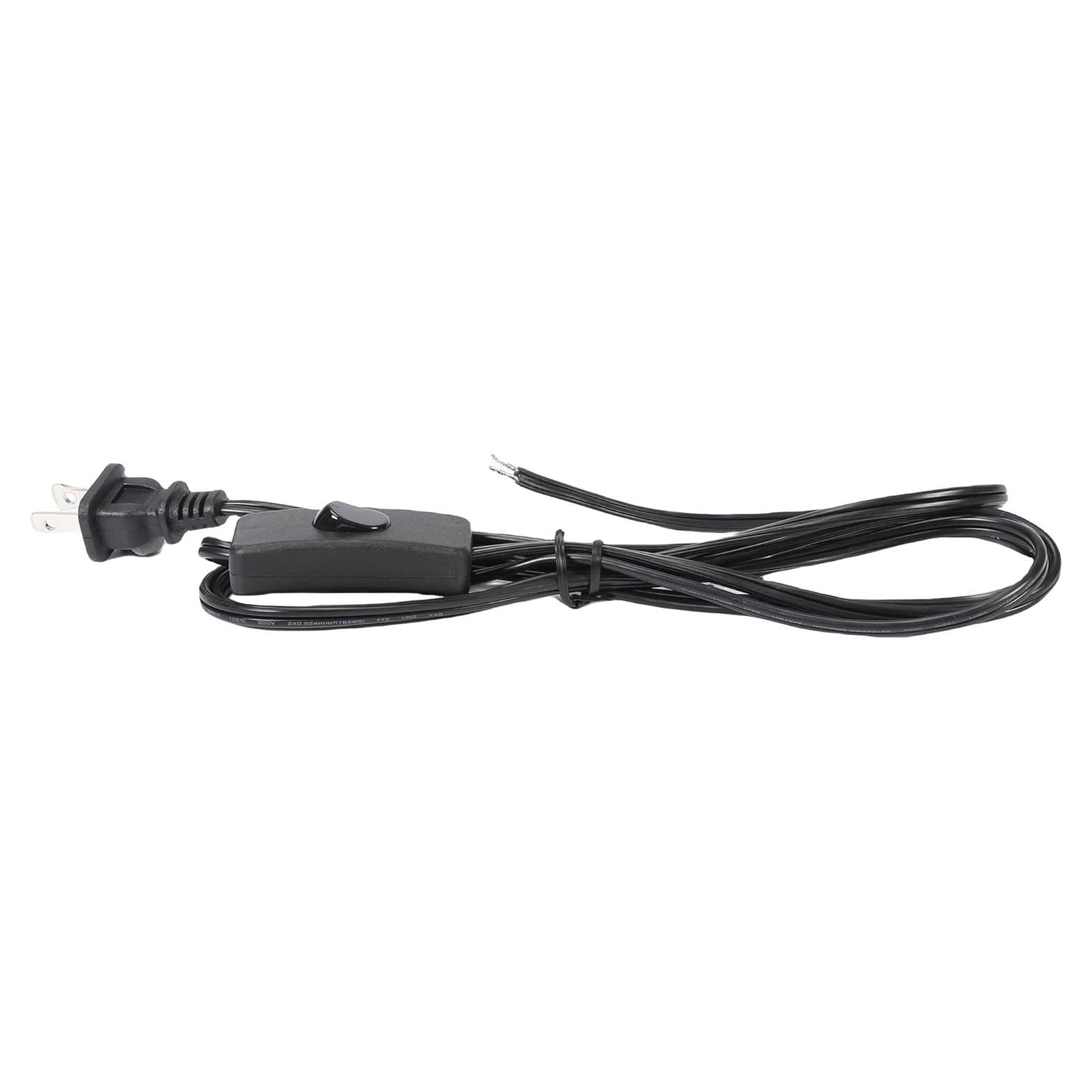 Cable de Lámpara Negro con Interruptor 1.83m 18 AWG ATPD-001-B1