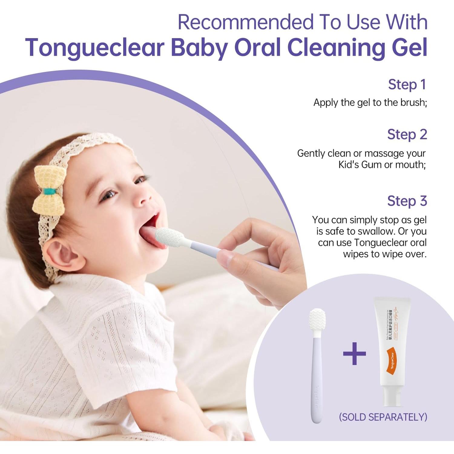 Raspador de Lengua para Bebés Tongueclear 360° - Limpiador Oral
