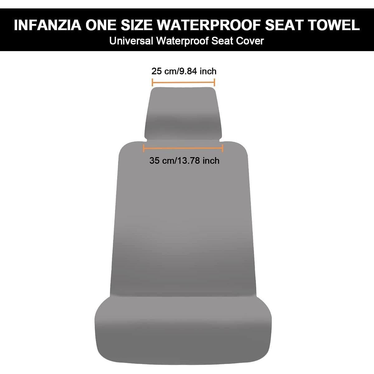 Cubierta de Asiento Impermeable INFANZIA Ajuste Universal Negro