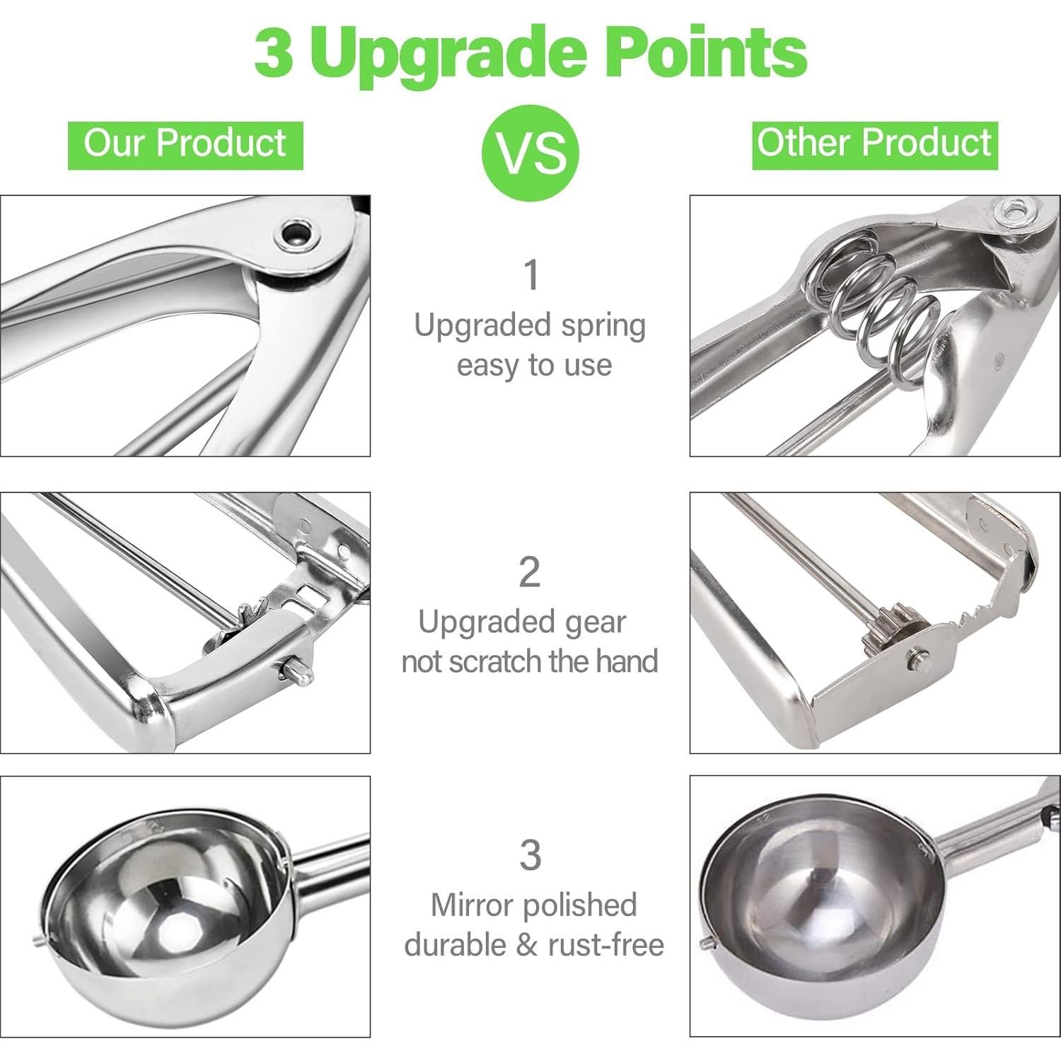 Cucharón de Galleta Mediano Acero Inoxidable 18/8 42 ml