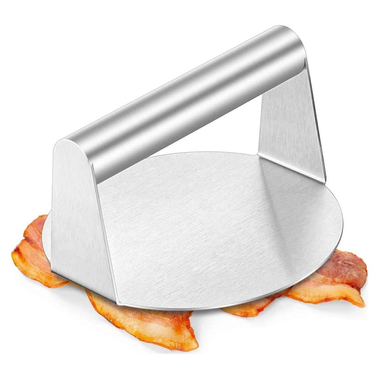 Prensa de Hamburguesas HaSteeL 14 cm Acero Inoxidable Antiadherente