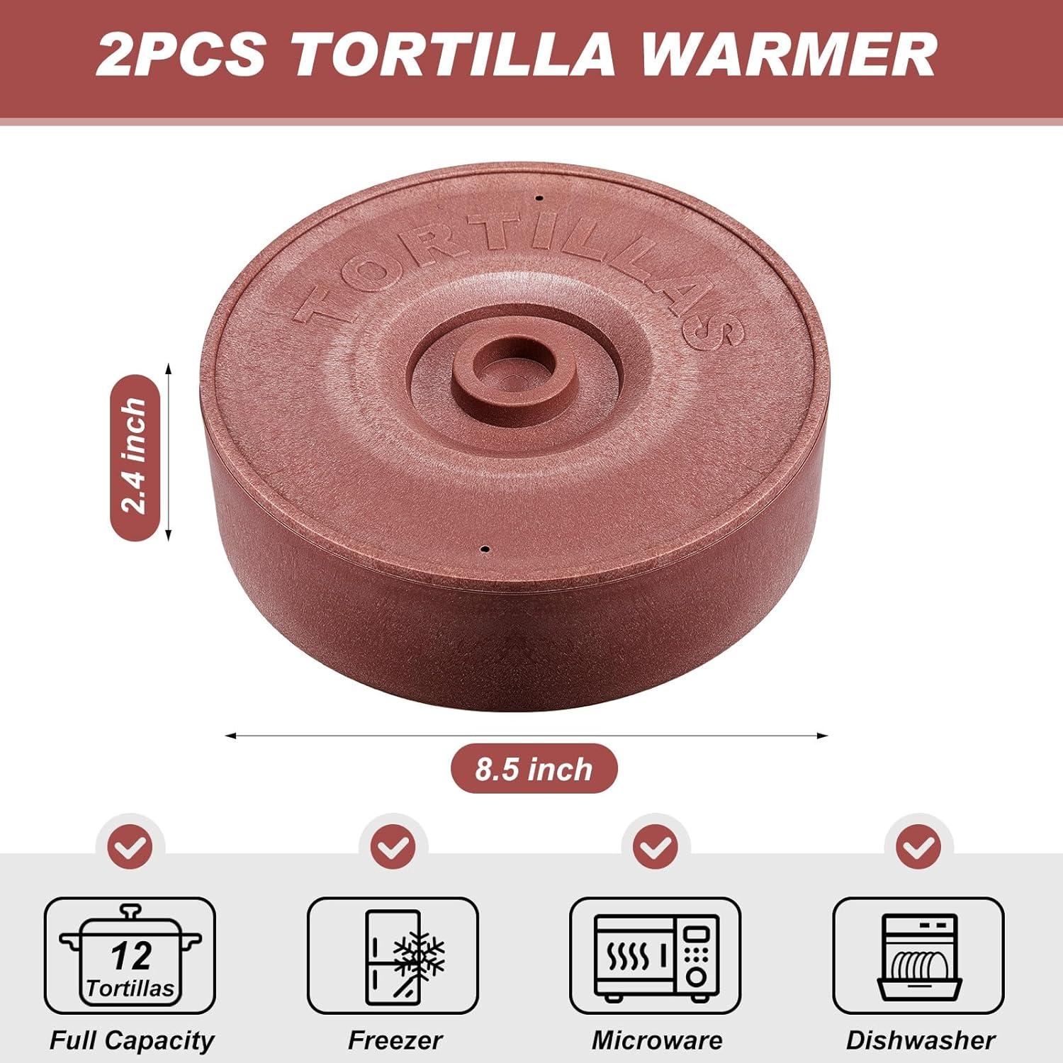 Calentador de Tortillas Sabary 2 Pcs 21.5 x 6 cm Plástico PE