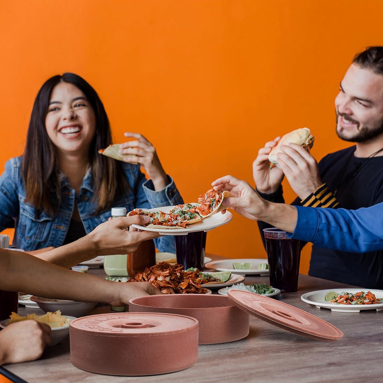 Calentador de Tortillas Sabary 2 Pcs 21.5 x 6 cm Plástico PE