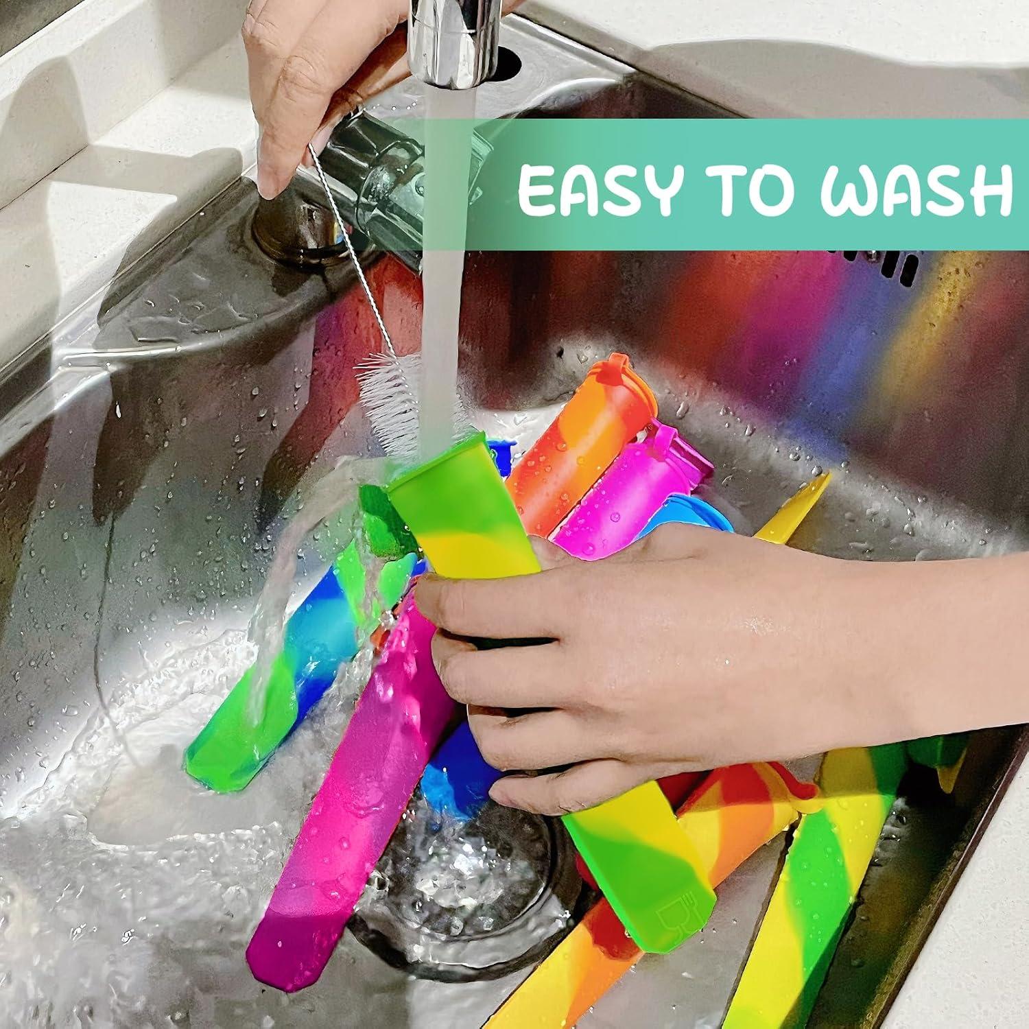 6 Moldes de Silicona para Paletas SAYAYA - Color Mezclado