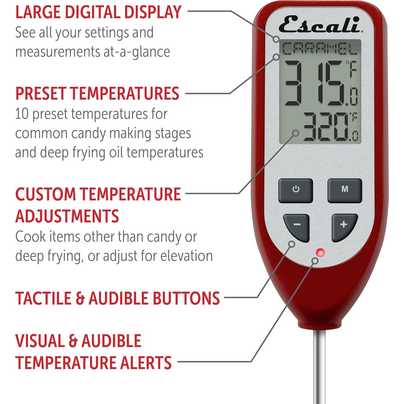 Termómetro Digital Escali DHC1 para Freír y Caramelos 21 cm
